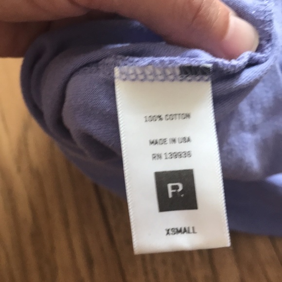 🇺🇸 RICHER POORER | 100% Cotton Long Sleeve Box Cut T-Shirt Purple XS - Picture 5 of 8